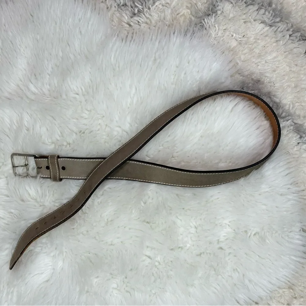 Tan Leather Kmart vintage belt with Stitched Edges